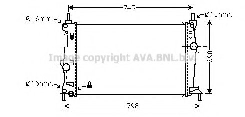 PRASCO MZ2254 Radiator, engine cooling